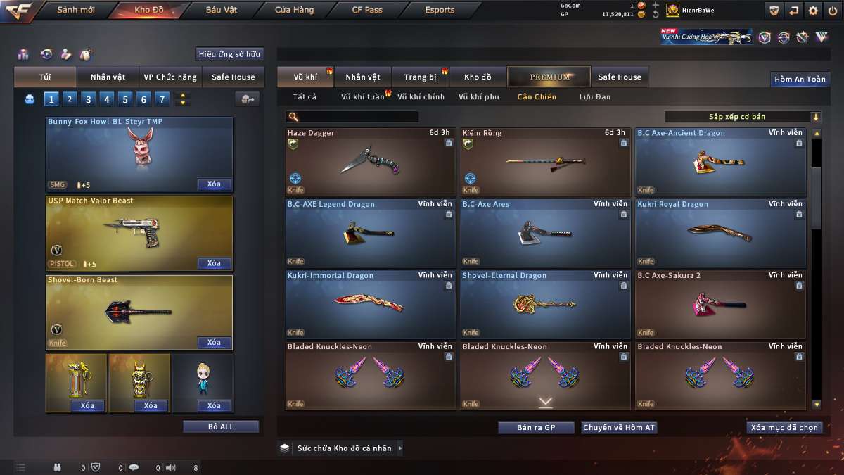 shop acc cf uy tin gia re